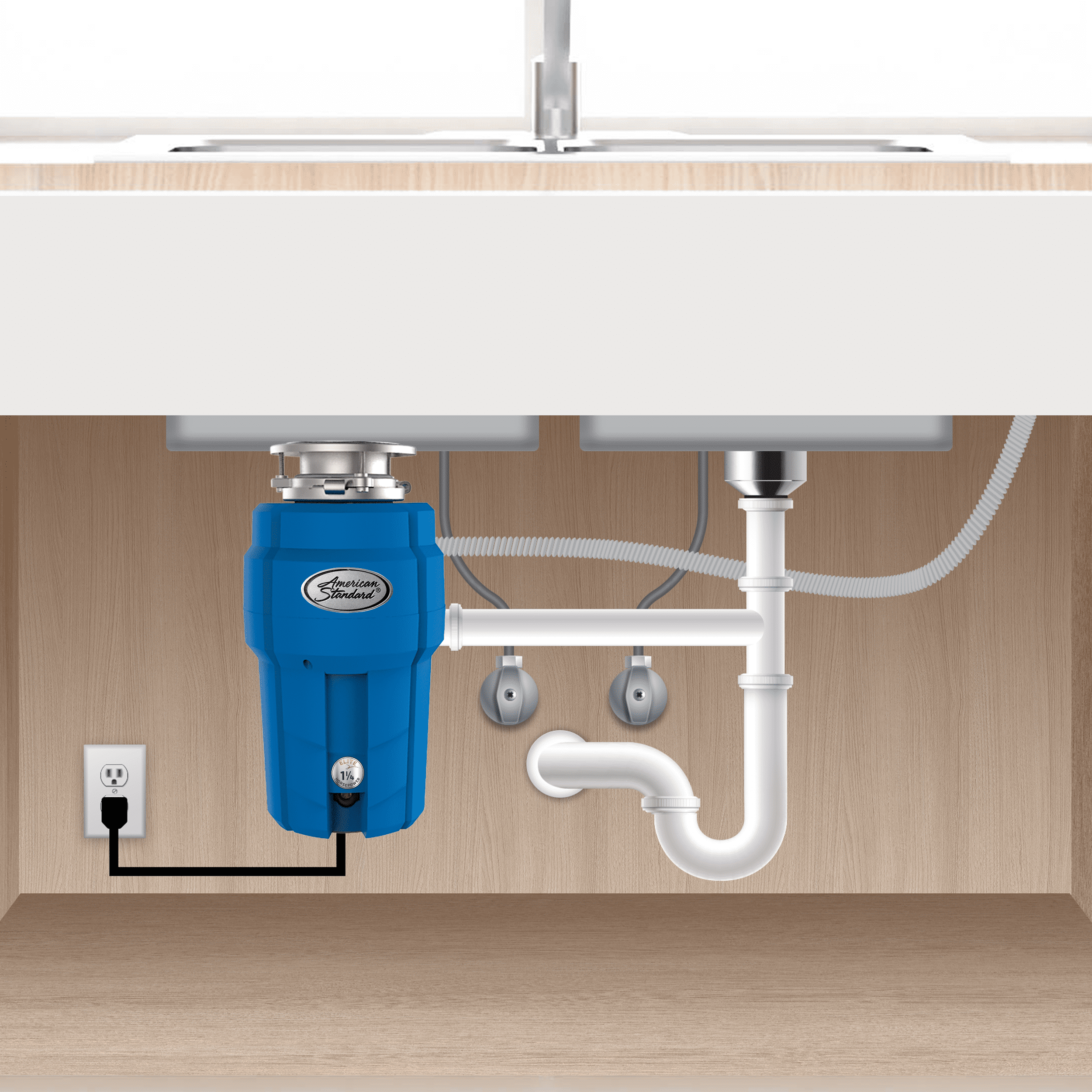 American Standard Elite Premium 1-1/4 HP Continuous Feed Garbage Disposal ASE-125-HT
