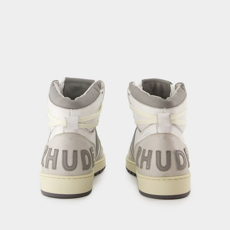 スニーカー Rhecess Hi Sneakers - Rhude - Leather - White/Grey Rhude Rhecess Hi Sneakers - Leather - White/Grey White
