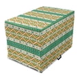 thumbnail image 1 of Colorful Dog Crate Cover, Colorful Local Motif Pattern Print, Easy to Use Pet Kennel Cover Small Dogs Puppies Kittens, 7 Sizes, Pistachio Green Orange, by Ambesonne, 1 of 6