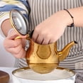 thumbnail image 5 of ABCISI 17oz Stainless Steel Gooseneck Teapot, Metal Gooseneck Tea Pot with Filter, Coffee Server Olive Oil Can Table Serving Pot for Home, Restaurant, Outdoor, Dishwasher Safe (Rose Gold), 5 of 12