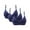 Dark Blue, variant on Elainilye Fashion Womens Bra 3pcs Embroidered Glossy Comfortable Breathable Bra Underwear Wirefree Gathered Bra Everyday,Purple