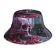 thumbnail image 1 of Fotbe Gothic Red Skull Cemetery Sombrero Tipo Pescador con Estampado – Sombrero de Sol de Algodón de Moda para Playa, Golf, Pesca, 1 of 6