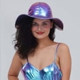 thumbnail image 2 of Aocisk Stylish Bucket Hat Outdoor Event Accessory Party Wear Versatile All Season Sun Purple one size, 2 of 4
