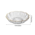 thumbnail image 3 of Luxurious Crystal Fruit Bowl for Coffee Table - Stackable Snack Plates with Gold Trim for Living Room Decor, 3 of 6