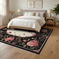 thumbnail image 3 of ODIKA Gothic Butterfly Moth Vintage Ornate Baroque Shaped Pink Print for Dining Room, Under Table, Office, Non-Slip Chair-Friendly Floor, 3 of 7