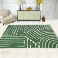 thumbnail image 6 of Area Rug 10x10, Tufted Carpet, Green Color, Wool Rug, Living, Bed, room, Handmade Rugs, 6 of 7