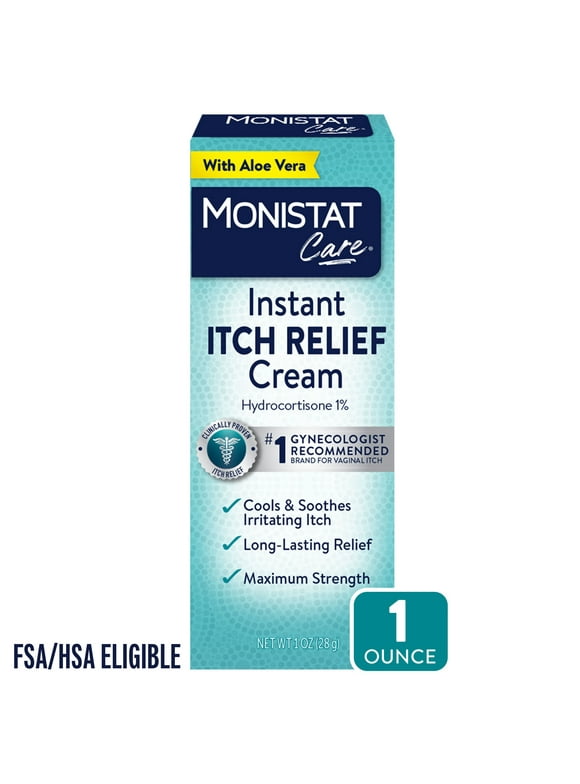 Monistat Instant Itch Relief Cream for Women, Maximum Strength Feminine Itch Care, 1 oz