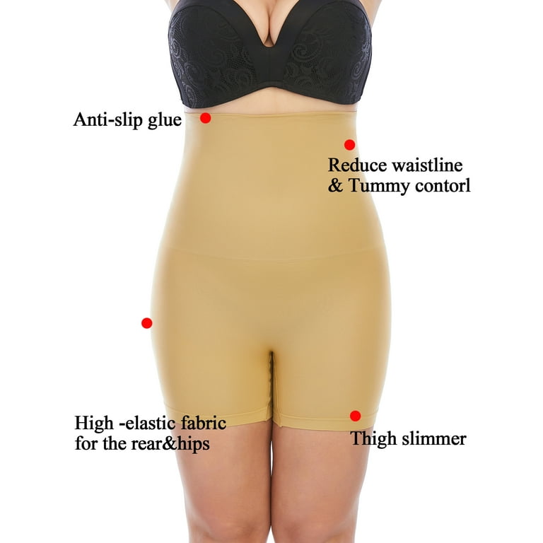 LELINTA Invisible Shapewear Briefs for Women High Waisted Tummy Control  Underwear For Women Butt Lifter Body Shaper Panties, Apricot S-XXL 