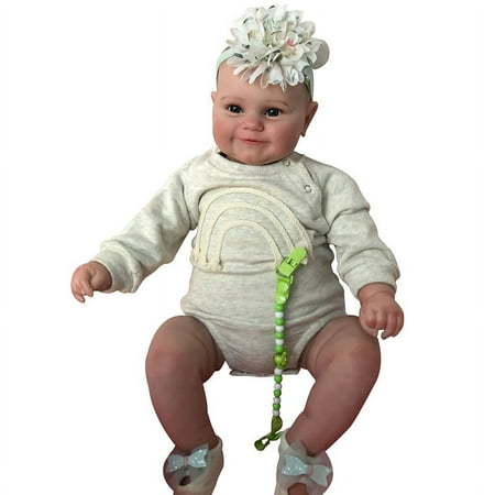 20 Inch 50cm Reborn Baby Girl Doll with Full Silicone Body for Kids Play Bath Toy