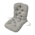 thumbnail image 2 of Light Gray High Back Chair Cushion for Outdoor Patio, Thicken Rocking Chair Cushion 39.3 x 19.6 Inch, Waterproof Garden Chair Pad for Lounger Recliner, Soft Cushion for Indoor Outdoor Use, Set of 1, 2 of 4