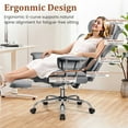 thumbnail image 6 of COOLHUT Big and Tall Office Chair 500LBS Wide Seat Ergonomic Computer Desk Chair, PU Leather Executive Office Chair with Footrest, Adjustable Task Chair Lumbar Back Support 8 Hour, Gray, 6 of 15