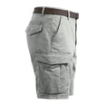 thumbnail image 4 of Men's Stretch Cargo Shorts Elastic Waistband Drawstring Shorts Pants Casual Lightweight Summer Hiking Outdoor Big & Tall Cargo Short Multi-Pocket Quick Dry Bottom,Gray L, 4 of 5