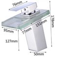 thumbnail image 5 of Grifo mezclador de lavabo de cascada Led 3 colores grifo de baño de cascada cromado grifo de lavabo de latón y vidrio para lavabo Sincero  Hogar, 5 of 5