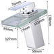 thumbnail image 5 of Grifo mezclador de lavabo de cascada Led 3 colores grifo de baño de cascada cromado grifo de lavabo de latón y vidrio para lavabo oso de fresa Electrónica, 5 of 5