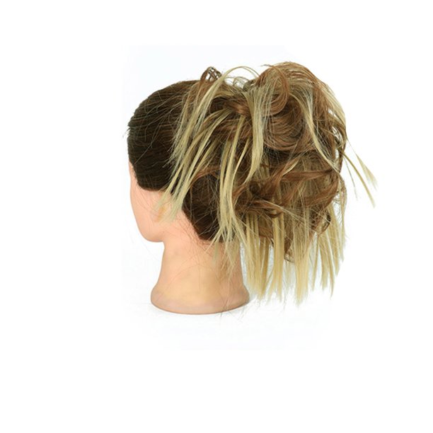 Goma elástica para el pelo sintética de seda de alta temperatura, pelo despeinado, moño, peluca de fibra natural
