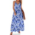 thumbnail image 1 of tango en azul... Vestido sin mangas ropa de verano para mujer vestidos de noche de lujo 2024 Vestido de noche para mujer, 1 of 7