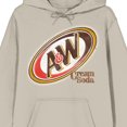 thumbnail image 2 of A&W Logo Art Adult Natural Long Sleeve Hooded Sweatshirt-XL, 2 of 3