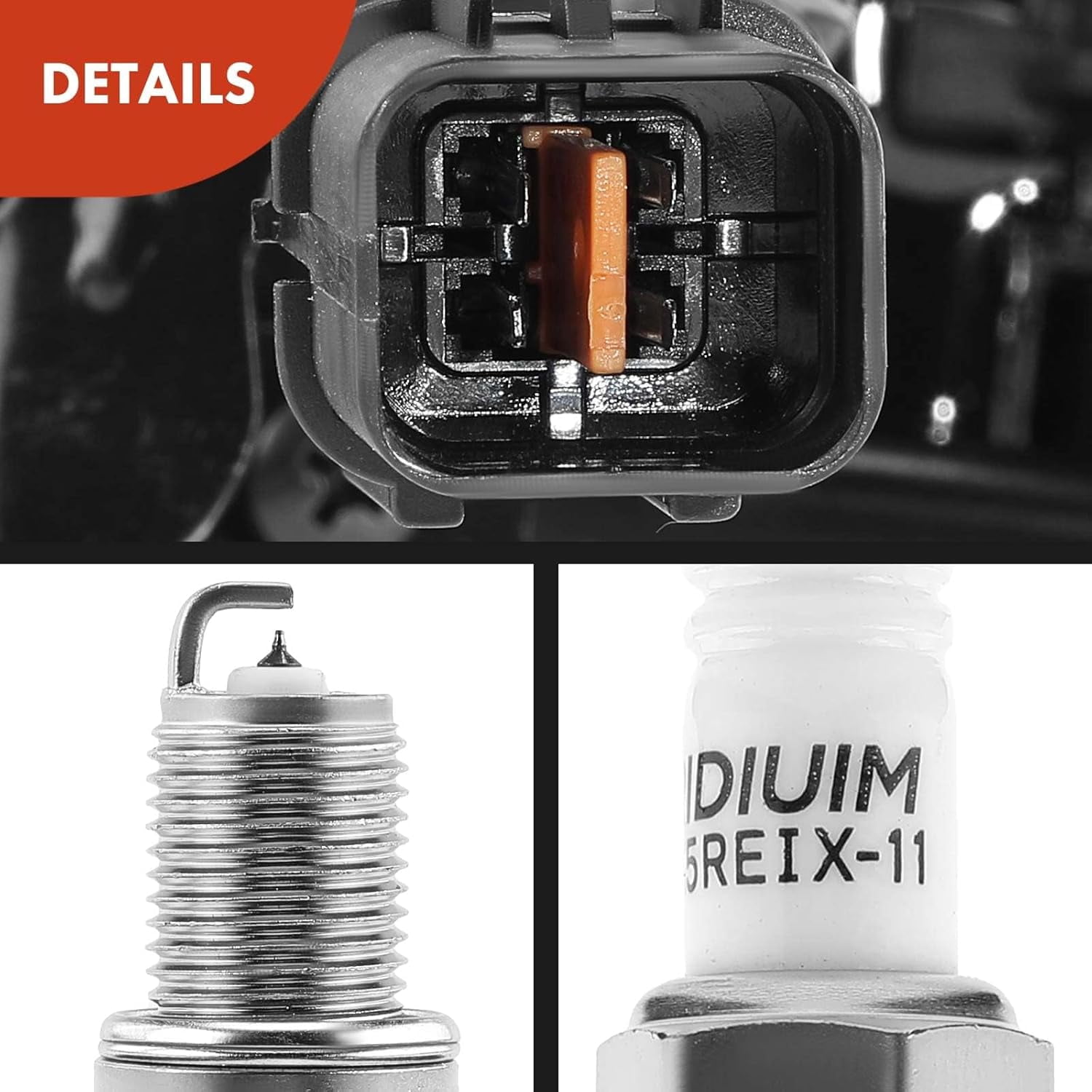 A-Premium Ignition Coils and Spark Plugs Kits Compatible with Hyundai Tucson 2005-2009 & Kia Sportage 2005-2010, Replaces# 2730137150, BKR5EGP