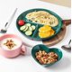 thumbnail image 3 of Dark Green-Ceramic Divided Plates Adult Compartment Plate diet Flat Plates Tableware Portion Plates Salad Plates, 3 of 5