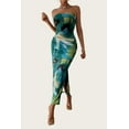 thumbnail image 7 of PRETTYGARDEN Women's Summer Maxi Bodycon Dresses Strapless Tube Top Printed Long Party Club Slit Dress, 7 of 7