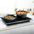 thumbnail image 5 of Sunmaki Portable Double Induction Cooktop, 1800W Electric Countertop Stoves with Sensor Touch for Cooking, 5 of 11