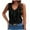 Black, variant on ameIAEA Women's V Neck Basic Blouses Summer Sleeveless Ruffle Casual Dressy Shirts Solid Color Tops