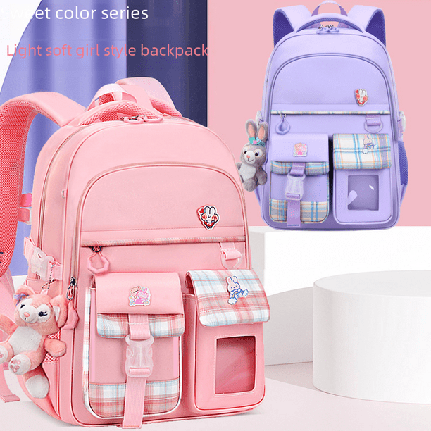Mochila Escolar para Ninas Estudiantes De Primaria Cuatro O Cinco Ninas Reduccion De La Carga De Tres A Seis Proteccion De La Columna Vertebral Ninas De Primer Grado Ninos De Defecacion
