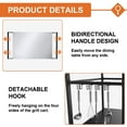 thumbnail image 5 of Outdoor Double-Shelf Grill Cart with Stainless Steel Tabletop, Movable Pizza Oven Grill Table, Outside Cooking and Entertaining, BBQ Cart for Patio, Garden, Backyard, Picnic Accessories,Black, 5 of 7