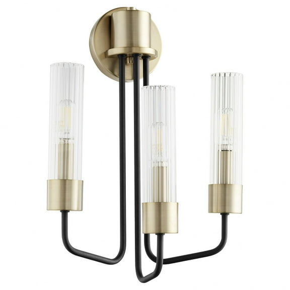 595-3-6980 Quorum Lighting Helix - 3 Light Wall Mount in style - 12 inches wide by 18 inches high