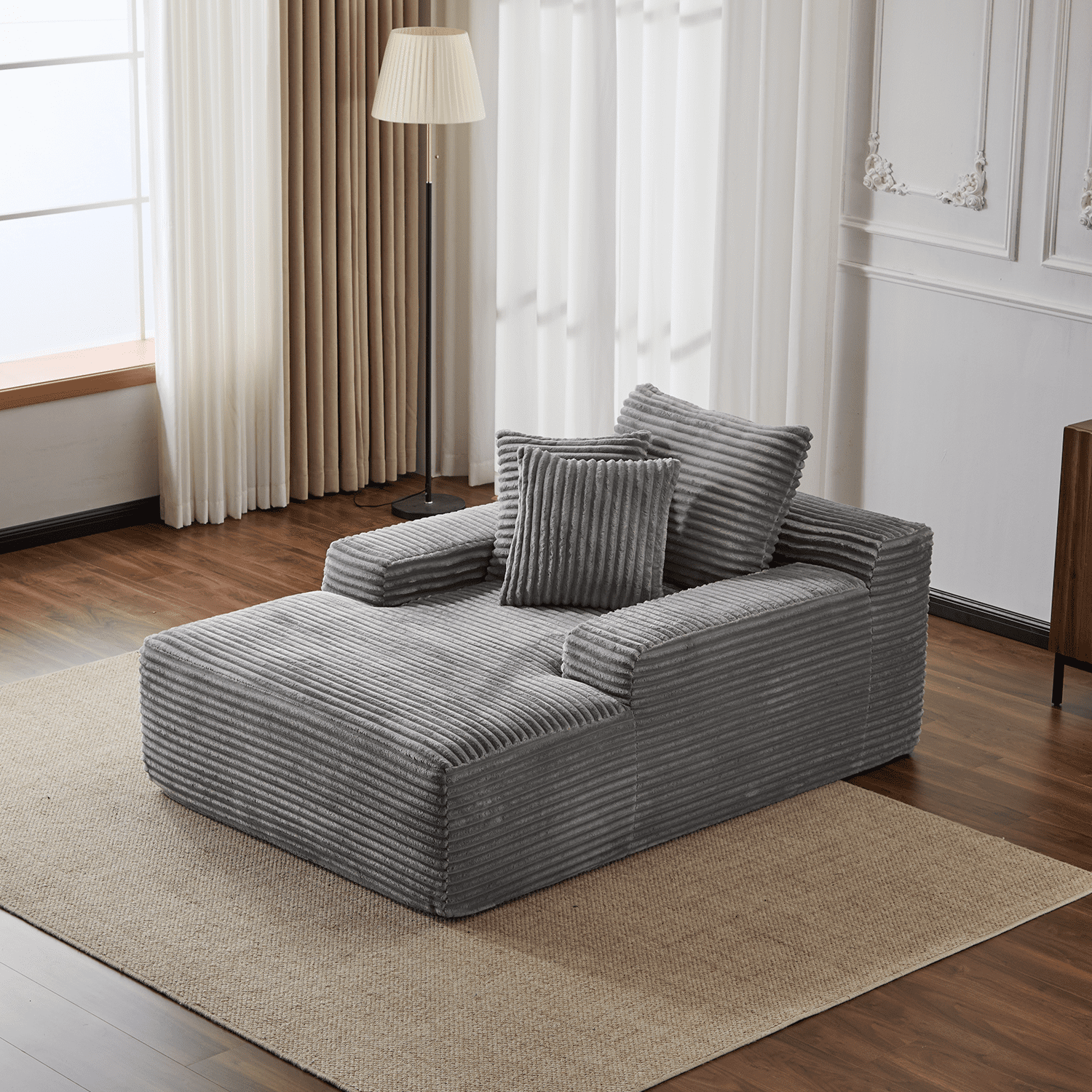 Ashcroft Forest Modern Japandi Style Tight Back Boucle Fabric