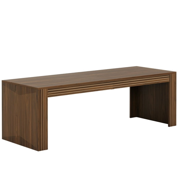 Yardi Yarda 78.7" Wood Dining Table, Farmhouse Kitchen Dinner Table for 6-8, Dining Table for Indoor, Brown