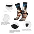 thumbnail image 3 of Balery Playful Smile Cute Dog Pattern Crew Socks Unisex– Soft & Breathable Socks for Men & Women, One-Size Fits Most (US 5-11), Comfortable & Durable for Daily Wear, 3 of 6