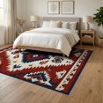 thumbnail image 3 of ODIKA 6'x9' Southwestern Red Washable Area Rug Easy Care, Non-Shedding, for Queen Size Bedroom Under Bed Master Suite, 3 of 7