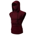thumbnail image 1 of Product Category Men%27s Dress Shirts - Splice Hooded Vest Button-Front Performance Top for Men, 1 of 5
