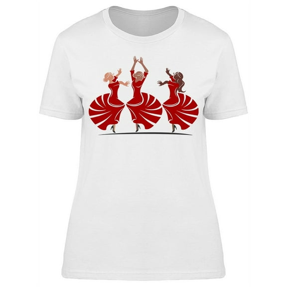 Woman Flamenco Design T-Shirt Women -Image by Shutterstock, Female Large