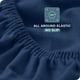 thumbnail image 5 of Sábana Ajustable Bare Home 100% Algodón Franela Completo Azul Oscuro, 5 of 6