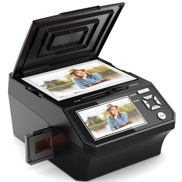 Escáner de películas y fotos DigitPro 22 MP, pantalla LCD de 5", tarjeta SD de 8 GB