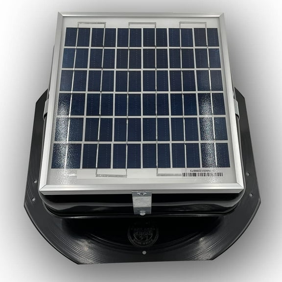 Solar Mega RoofBlaster 2.0 with Brown Vent | Solar Attic Vent | Solar Roof Vent | Solar Roof Attic Fan | New & Improved Design