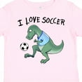thumbnail image 4 of Inktastic I Love Soccer-dinosaur in Blue Boys or Girls Toddler T-Shirt, 4 of 5