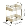 thumbnail image 5 of YOTQUSKI 2 Tier Small Rolling Cart with Wheels, Rolling Cart for Classroom, Bathroom Cart, Rolling Cart Organizer for Office, Living Room, Kitchen, 5 of 5