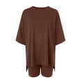 thumbnail image 6 of Short Sets Women 2 Piece Outfits Oversized T-Shirts Pocketed Cotton Shorts Matching Sets Sleepwear For Women, 6 of 8