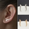 thumbnail image 1 of Cheers 1 Paire Élégantes Femmes Mode Mignon Mini Feuille Strass Boucles d'Oreilles Clous Bijoux, 1 of 2