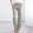 Beige, variant on Pntutb Women's Casual Cotton And Linen Solid Drawstring Elastic Waist Long Straight Pants Clothes