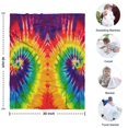 thumbnail image 4 of Colorful Tie Dye Pattern Blanket,Comfortable Soft Flannel Throw Blanket,All Season,Warm Lightweight Blankets for Sofa Bed Couch Living Room Chair,30"x40", 4 of 4