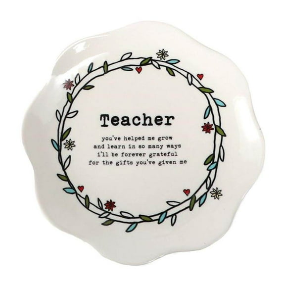 Dennis East 10365 - Floral Border Teacher Plate Size: 6"dia Kitchen Dining Plates