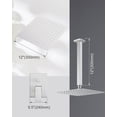 thumbnail image 5 of Wowow 8-Spray 12 in. Wall-Mounted Dual Shower Head and Handheld Shower Head 1.8-GPM in Brushed Nickel, 5 of 6