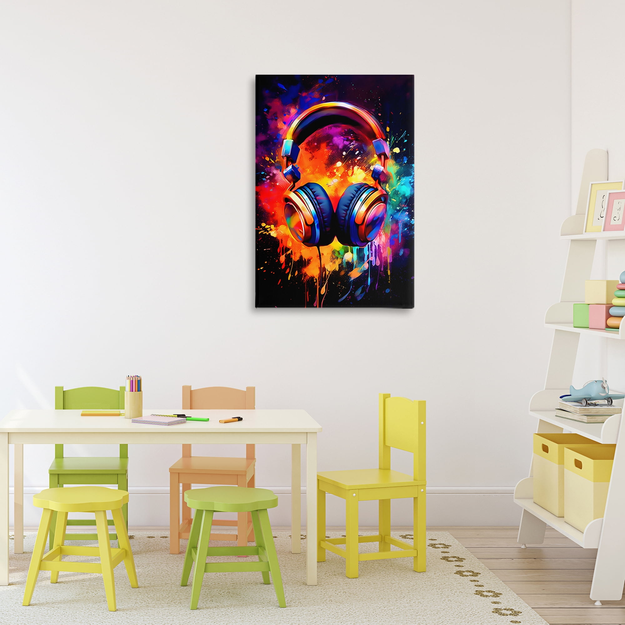 Stupell Industries Musical Color Pop Splash Canvas Wall Art, design by Creative Studio