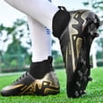 thumbnail image 5 of Ruran Men's Soccer Shoes Football Cleats with Lace-Up High-Tops Non-Slip Spikes, 5 of 7