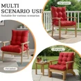 thumbnail image 6 of TOPCHANCES Indoor/Outdoor Chair Cushions 42'' x 21'' x 3", Waterproof Tufted Thick Patio Wicker Chair Seat Cushion Rocking Chair Cushion (Red, Set of 1), 6 of 9
