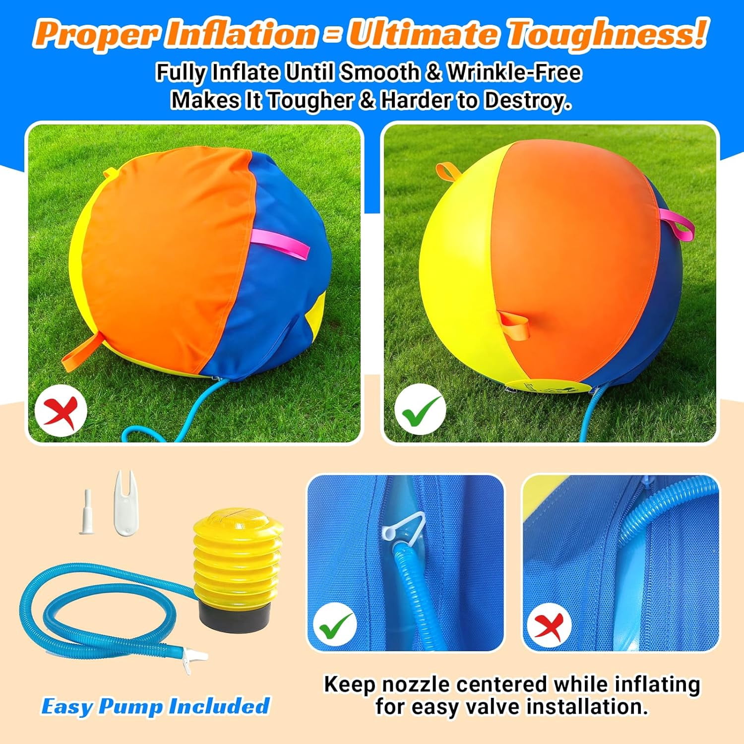 Hap Tim Herding Ball for Dogs Interactive Large Dog Ball with Handles Durable Outdoor Training Dog Toy for Medium to Large Dogs Corgis Australian Shepherd Cattle Dog Border Collie & Horses 25 Inch